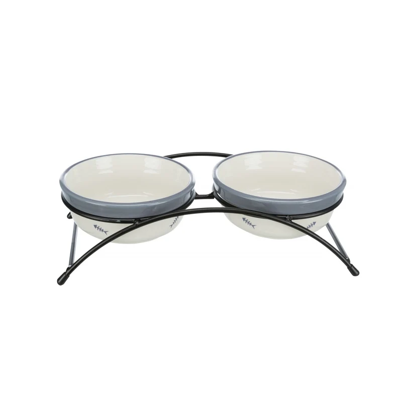 Gamelle double Fish Bone chien, chat