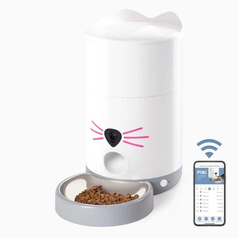 Distributeur connecté Pixi Vision LED 12 repas - chat