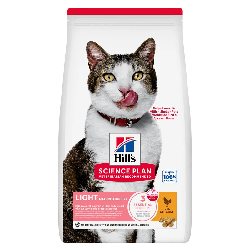 Hill's Science Plan Light Mature Adult 7+ au poulet - croquettes chat