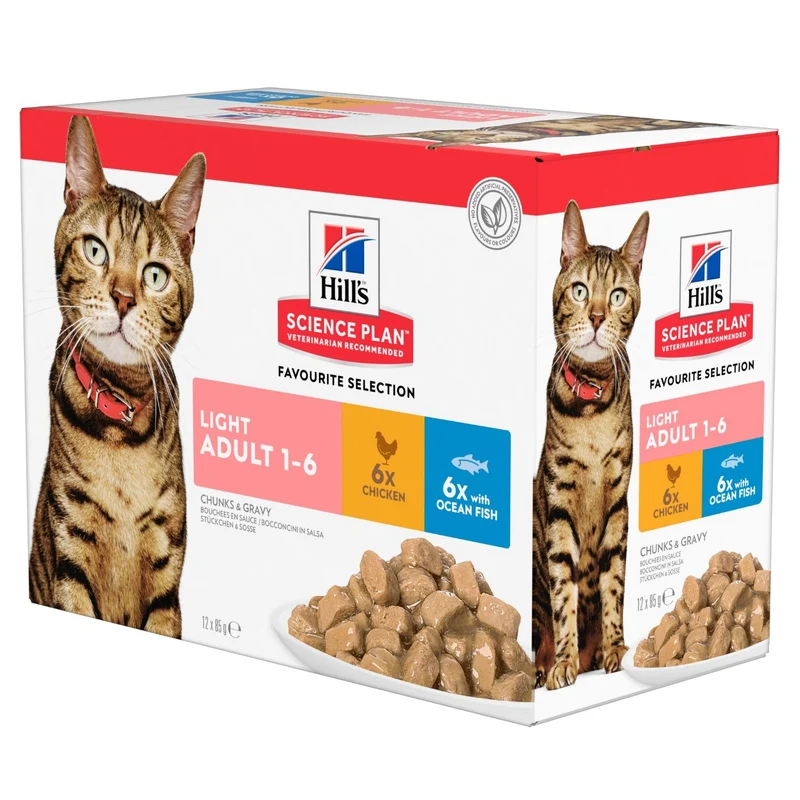 Hill's Science Plan Light Adult en sachets - pâtée chat
