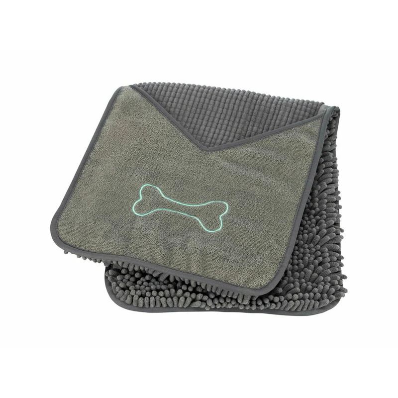Serviette en Microfibre Trixie Gris 78 × 32 cm