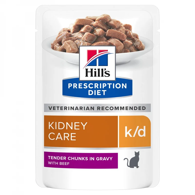 Hill's Prescription Diet k/d Kidney Care en bouchées au bœuf - pâtée chat