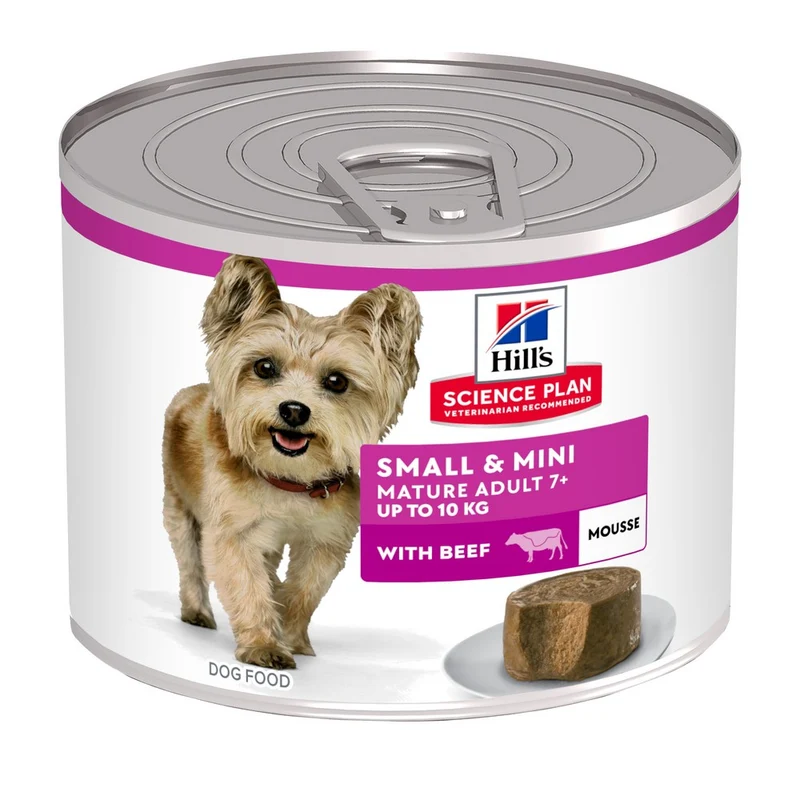 Hill's Science Plan Small & Mini Mature Adult 7+ en mousse au bœuf - pâtée chien