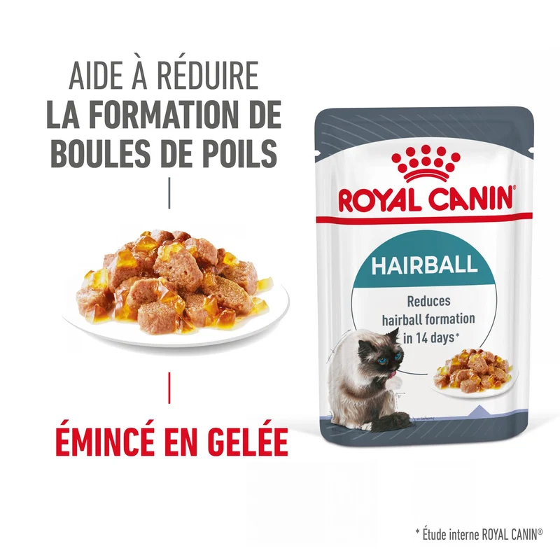 Royal Canin Hairball Care en gelée – pâtée chat