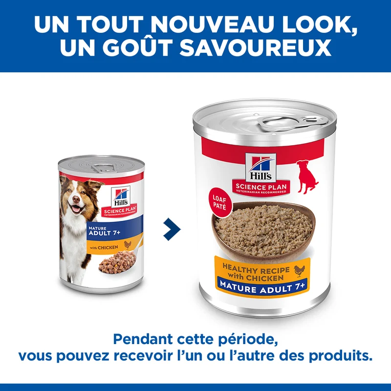 Hill's Science Plan All Breed Mature Adult 7+ au poulet - patée chien