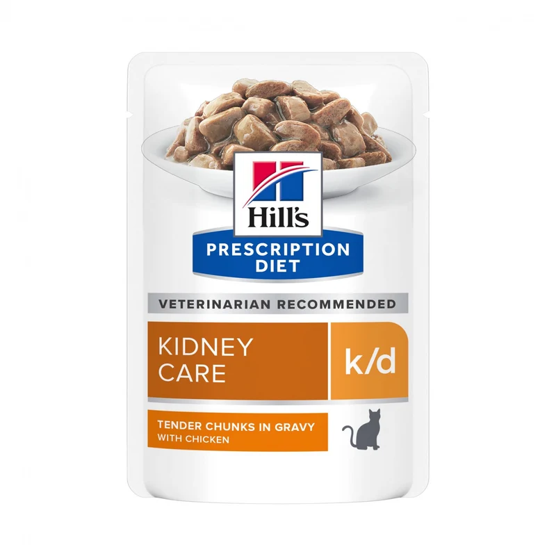 Hill's Prescription Diet k/d Kidney Care en bouchées au poulet - pâtée chat