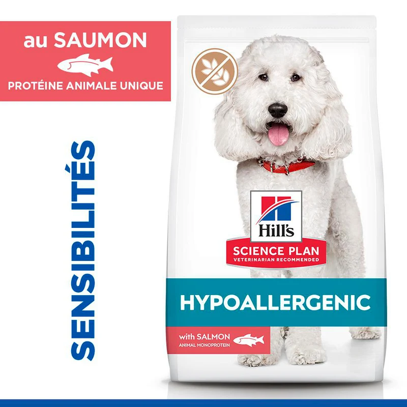 Hill's Science Plan Hypoallergenic Medium Adult au saumon – croquettes chien