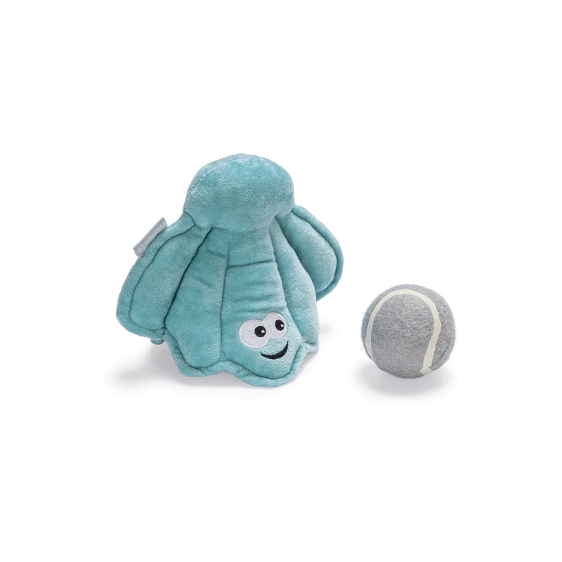 Peluche coquillage avec balle chien
