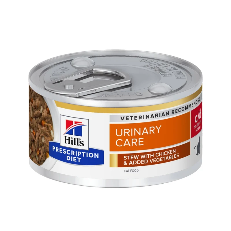 Hill's Prescription Diet c/d Urinary Care Multicare Stress en mijotés au poulet - pâtée chat