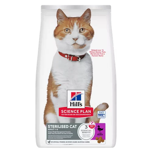 Hill's Science Plan Sterilised Adult au canard - croquettes chat
