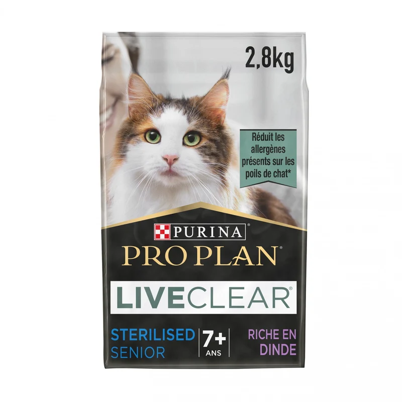 Pro Plan LiveClear Sterilised senior à la dinde - croquettes chat