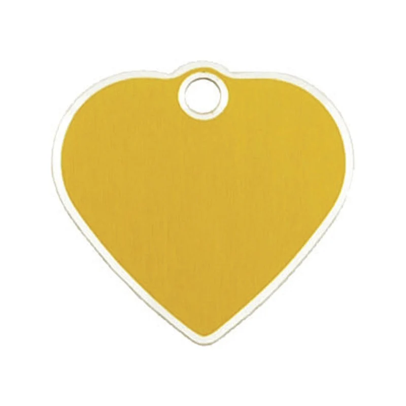 Plaque d'identification pour collier Imarc Doré Coeur Aluminium