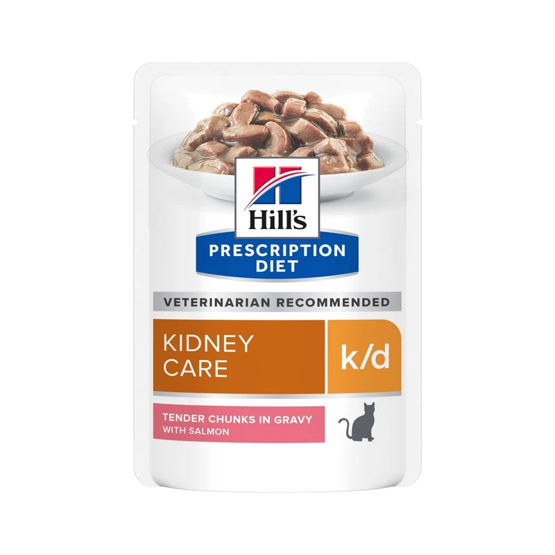 Hill's Prescription Diet k/d Kidney Care en bouchées au saumon - pâtée chat