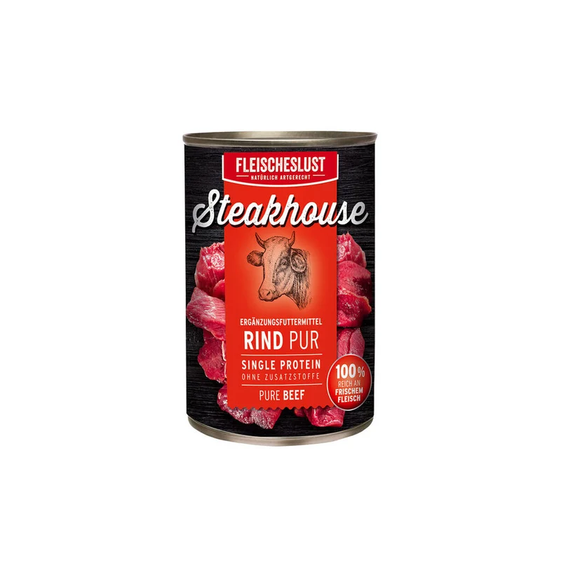 Alimentation humide Fleischeslust Pure 400 gr Veau