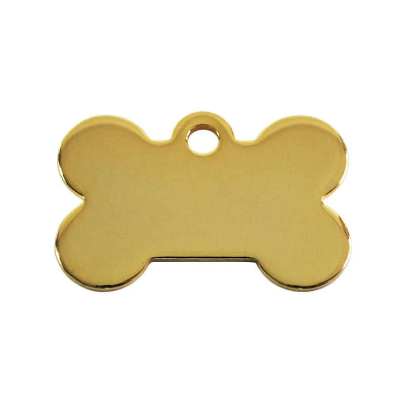 Plaque d'identification pour collier Imarc Bone Doré