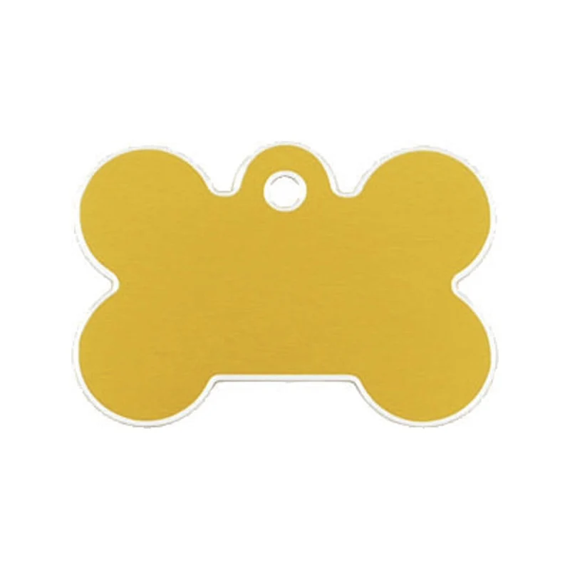 Plaque d'identification Imarc Bone Jaune Doré