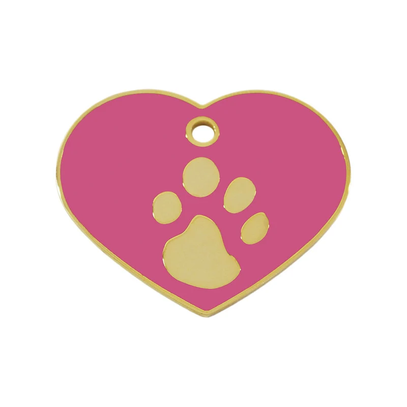 Plaque d'identification pour collier Imarc Heart Rose Doré
