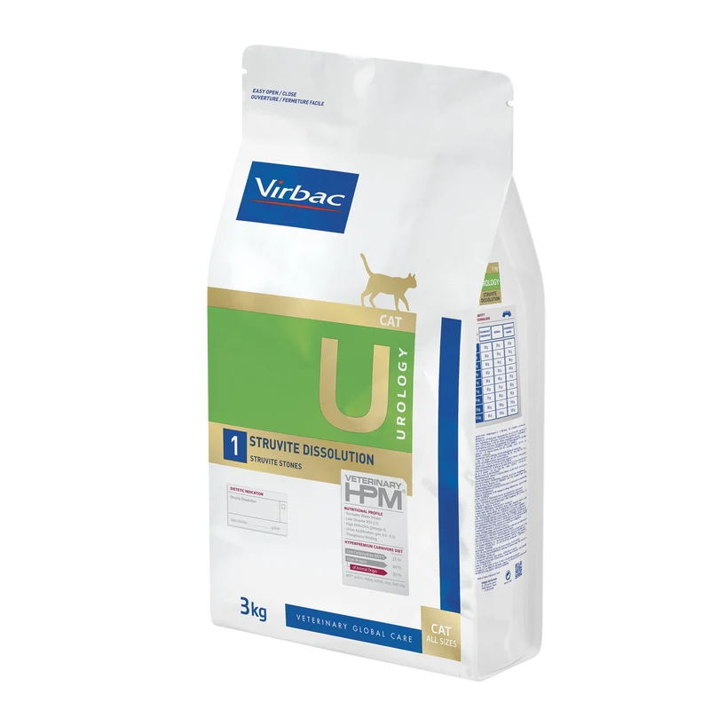 Virbac Veterinary HPM Diététique Urology Struvite Dissolution - croquettes chat