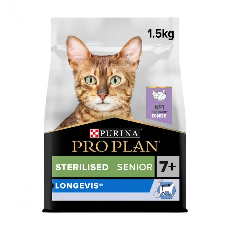 Pro Plan Longevis Sterilised Senior à la dinde - croquettes chat