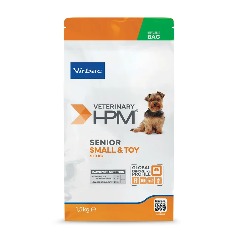 Veterinary HPM Senior Neutered Dog Small & Toy - croquettes chien
