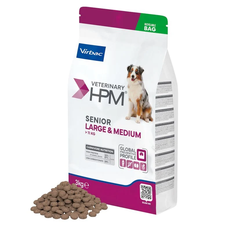 Virbac Veterinary HPM Senior Large & Medium Dog - croquettes chien