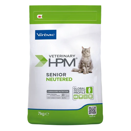 Virbac Veterinary HPM Senior Neutered Cat - croquettes chat