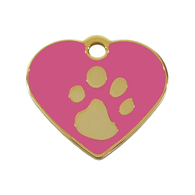 Plaque d'identification pour collier Imarc Heart Rose Doré