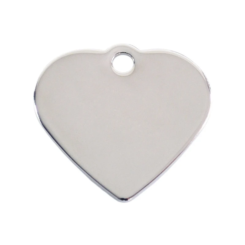 Plaque d'identification pour collier Imarc Heart Argenté
