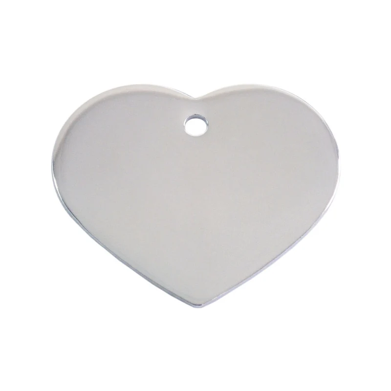 Plaque d'identification pour collier Imarc Heart Argenté