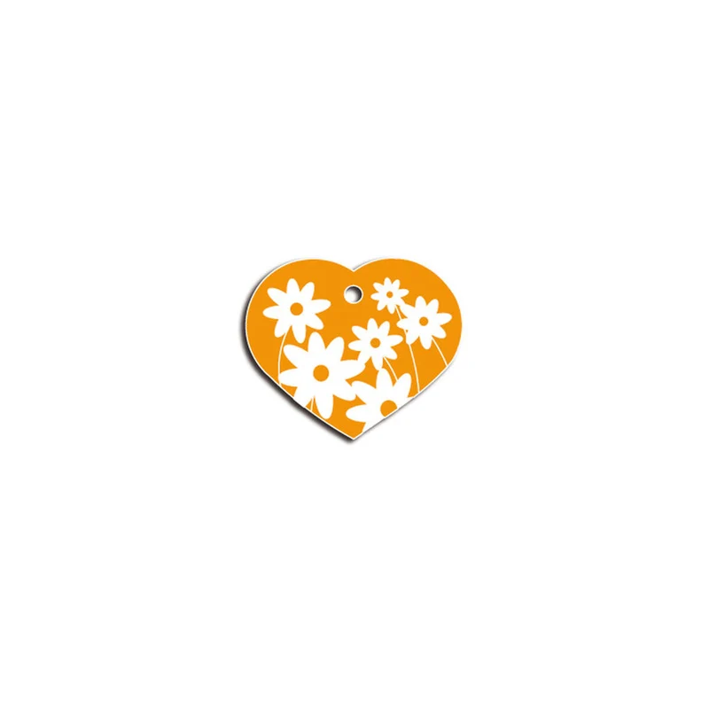 Plaque d'identification Imarc Heart Jaune Orange