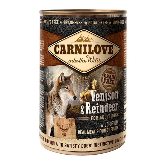 Carnilove sans céréales chevreuil et renne - pâtée chien