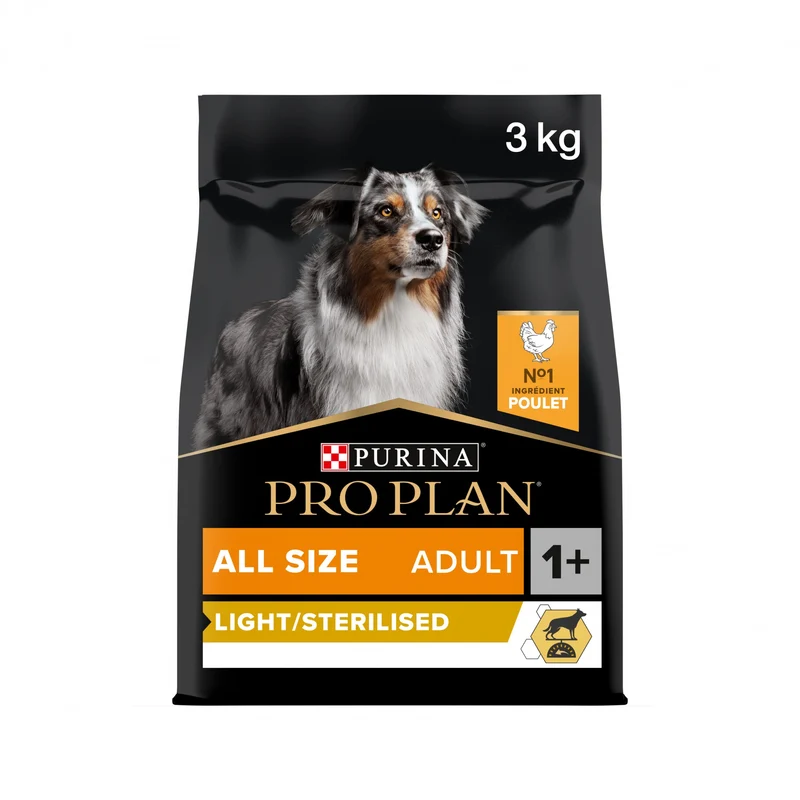 Pro Plan Light/Sterilised All Sizes Adult au poulet - croquettes chien