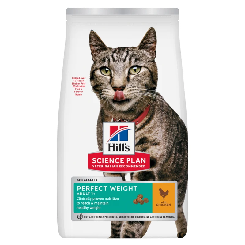 Hill's Science Plan Perfect Weight Adult au poulet - croquettes chat