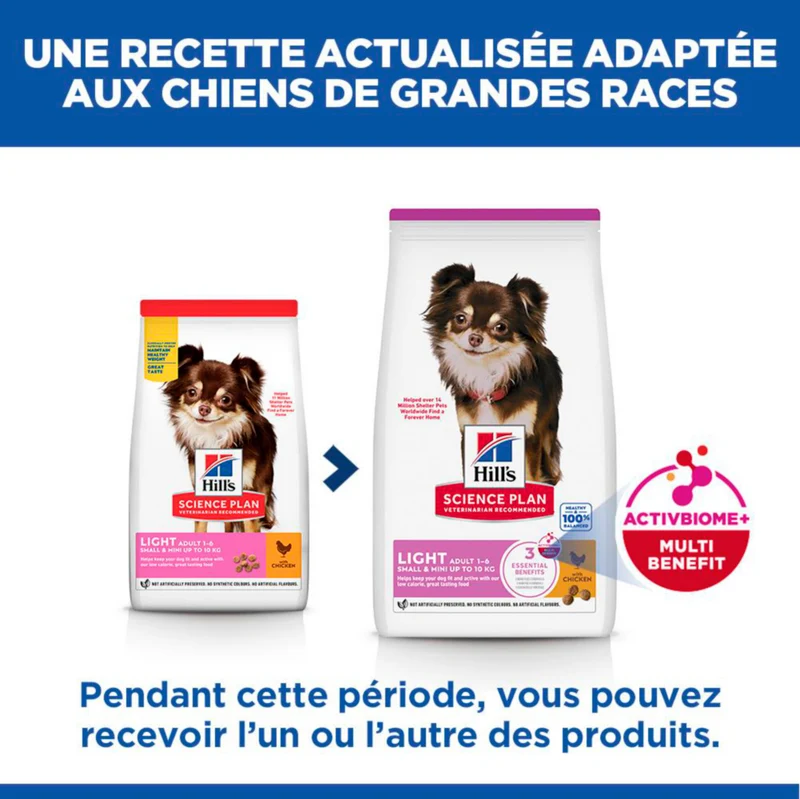Hill's Science Plan Light Small & Mini Adult au poulet - croquettes chien