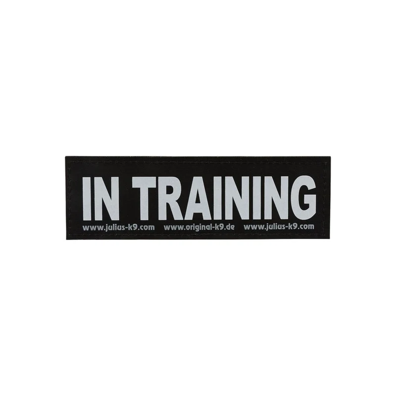 Étiquettes pour harnais Julius K9 IN TRAINING L Blanc Noir
