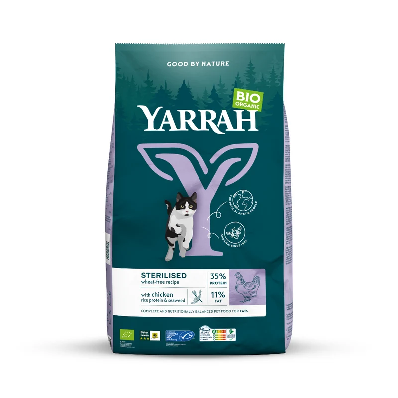 Yarrah croquettes Bio pour chat stérilisé
