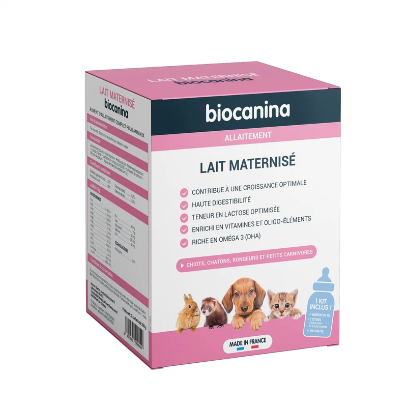 Lait maternisé chiot, chaton, rongeur