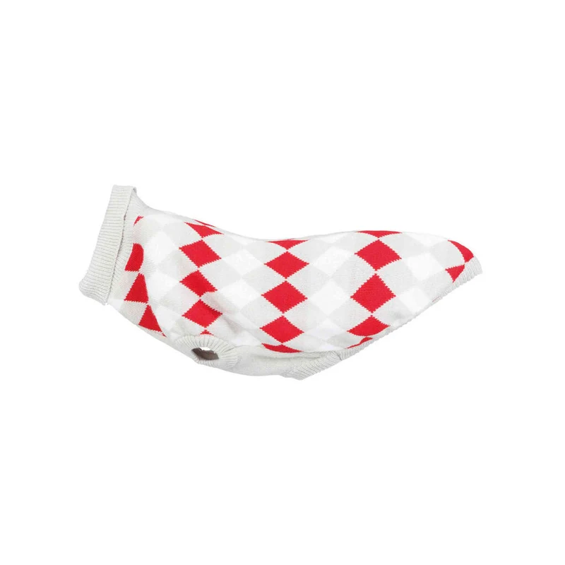 Pull pour chien Trixie Blanc Rouge Gris M