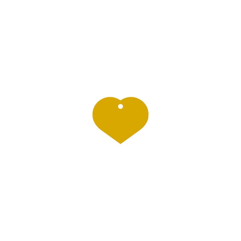 Plaque d'identification Imarc Heart Jaune Doré