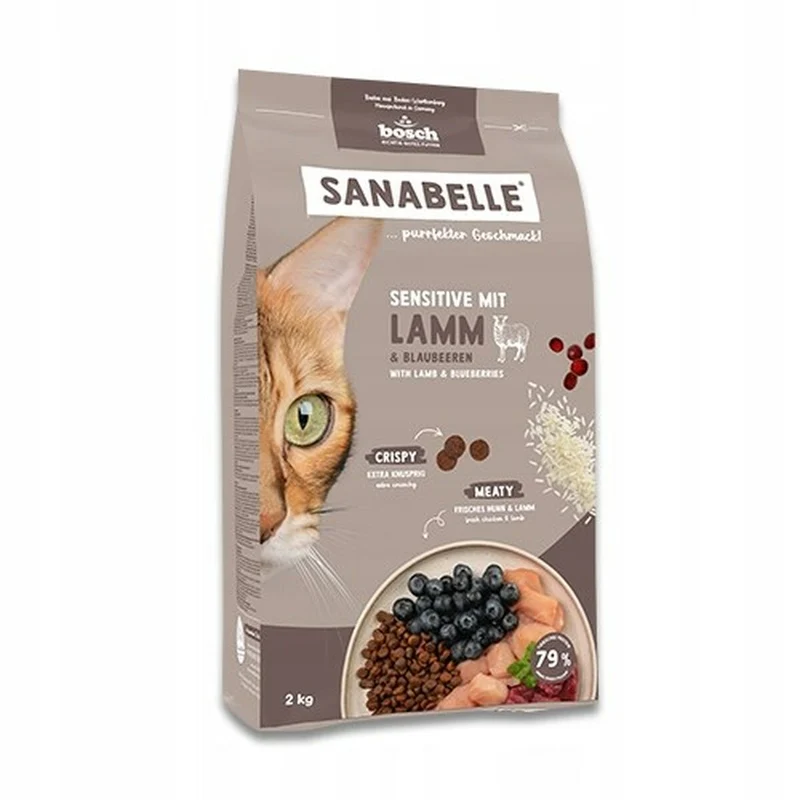 Aliments pour chat BOSCH Sanabelle Life Sensitive Agneau 8 kg Adultes