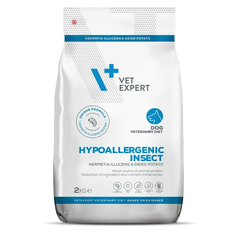Nourriture VETEXPERT Hypoallergenic Insect 2 Kg Adulte 2,3 Kg