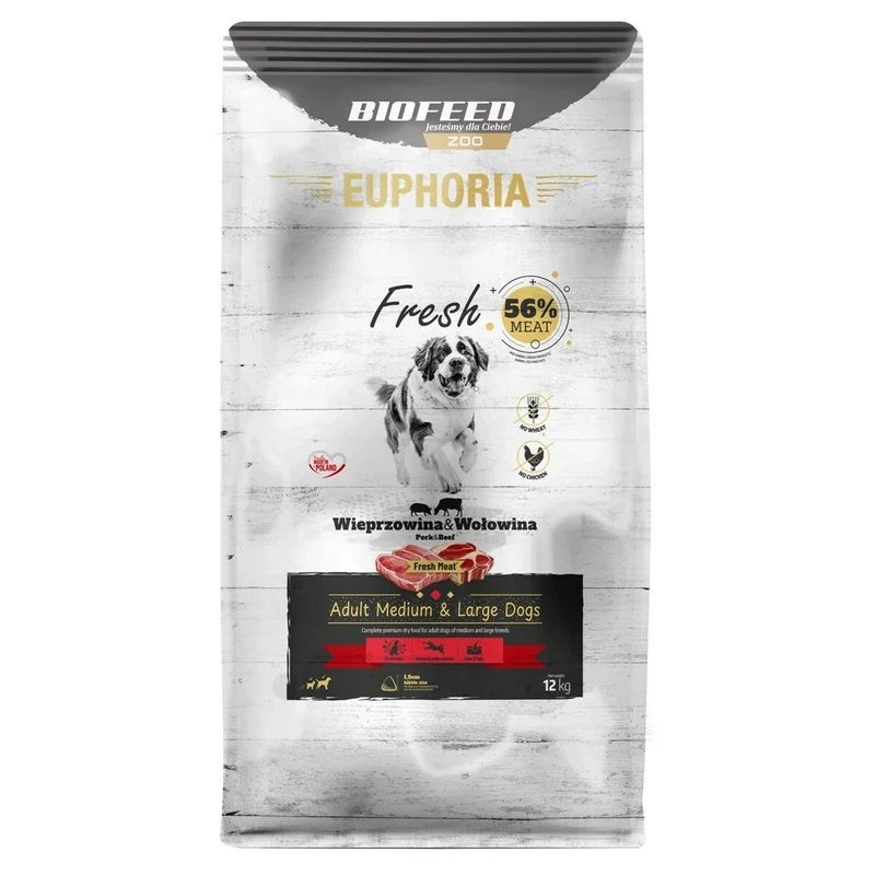 Nourriture Biofeed Euphoria Fresh Adult Medium & Large Cochon 12 kg Adulte 12,7 KG
