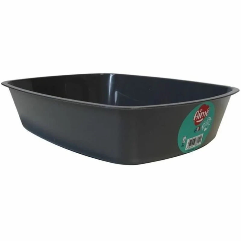 Bac à litière pour chats Aimé Noir 43 x 31 x 10 cm Plastique