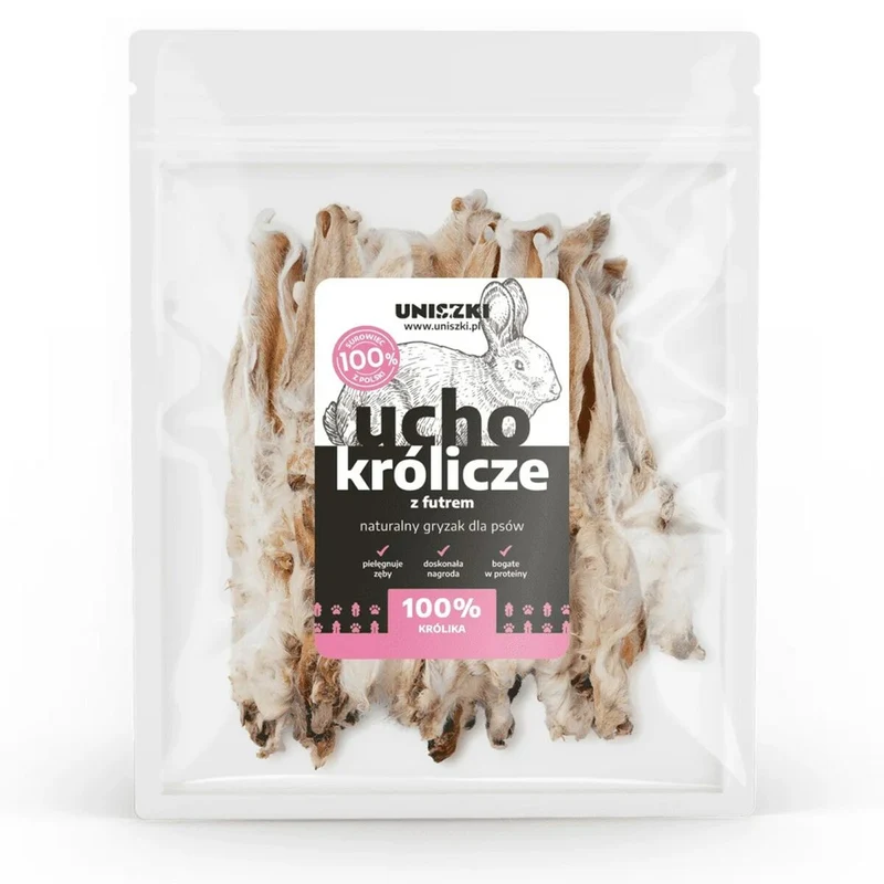 Snack pour chiens Uniszki Oreja de conejo con pelo Lapin Adulte Oreja
