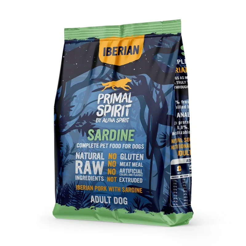 Nourriture Primal Spirit Iberian Sardine Poisson 1 kg Adulte