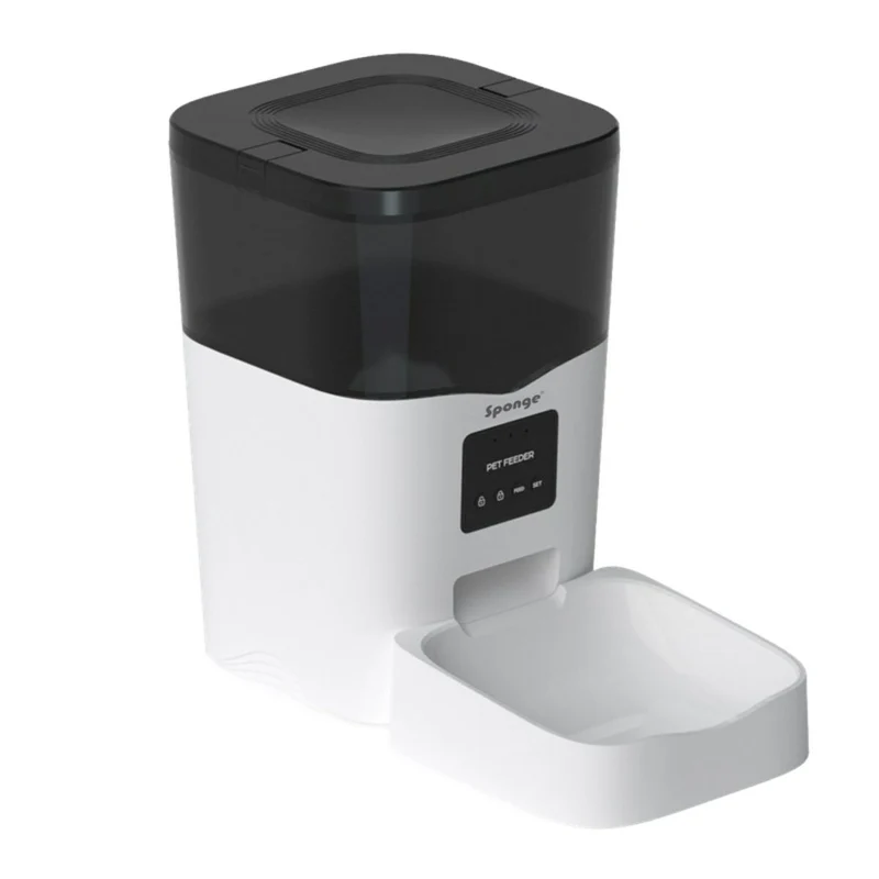 Mangeoire pour chats Sponge Blanc Noir