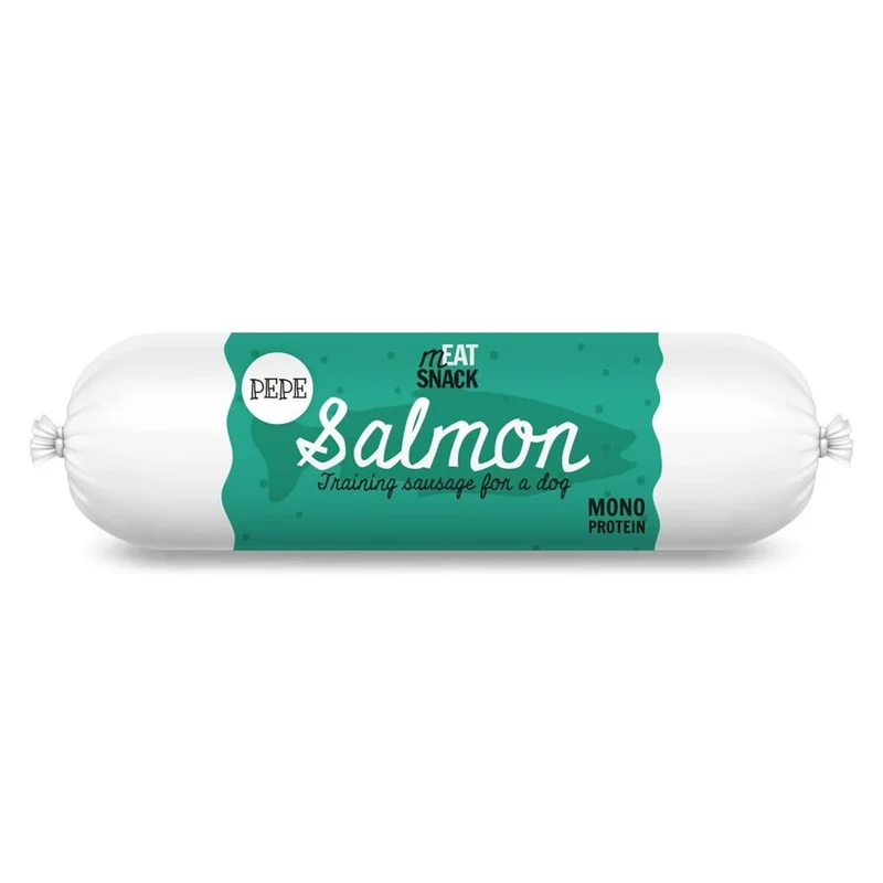 Snack pour chiens Paka Zwierzaka Pepe Sausage Salmon Saumon 200 g