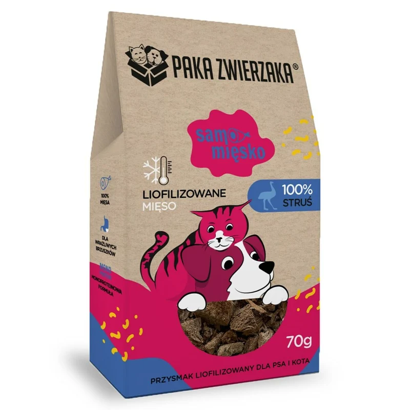 Snack pour chiens Paka Zwierzaka Autruche 70 g
