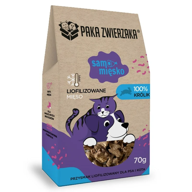 Snack pour chiens Paka Zwierzaka Lapin 70 g