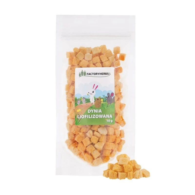 Nourriture pour lapins Factoryherbs Freeze-dried pumpkin Chinchilla Cochon d'Inde Hamster Rat Souris Rongeurs Oiseaux
